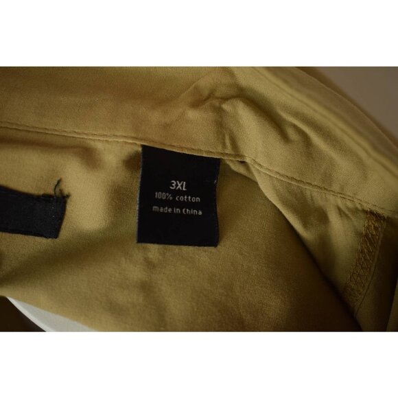 Sean John Mens 3XL 3-Pocket Taped Twill Woven Khaki Button Down Shirt - Picture 5 of 6